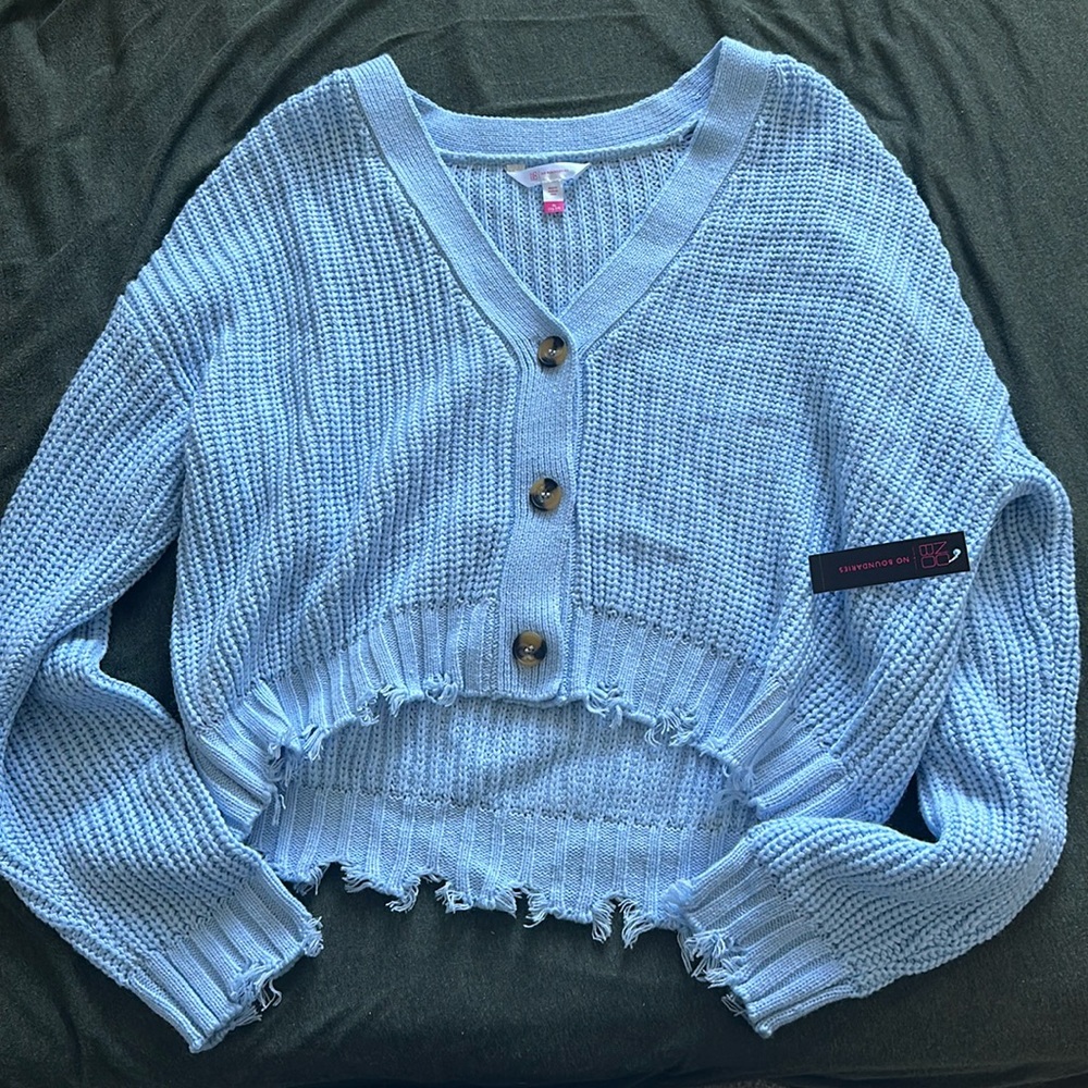 Knit baby blue NOBO sweater.